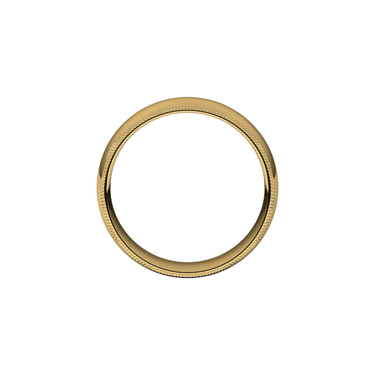 Double Milgrain Comfort-Fit Half Round Band