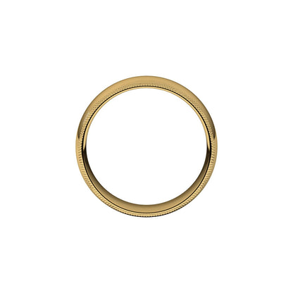 Double Milgrain Comfort-Fit Half Round Band