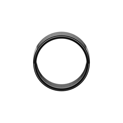 14K X1 White Gold Stepped-Edge Flat Band