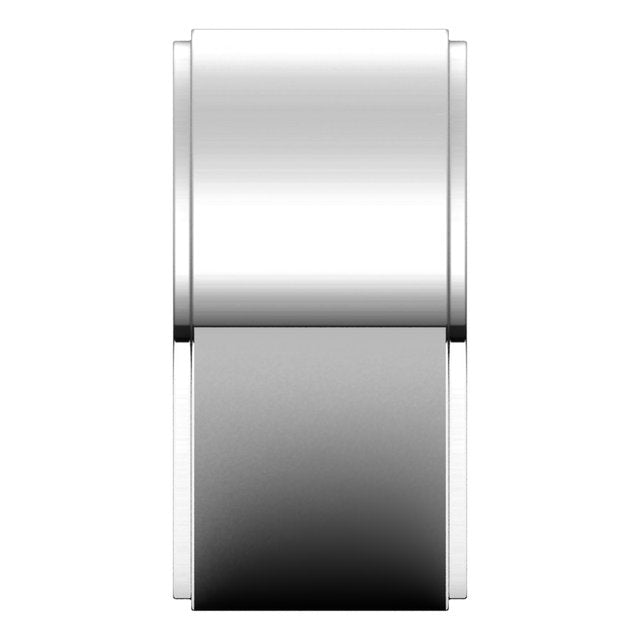 14K White Gold Stepped-Edge Flat Band