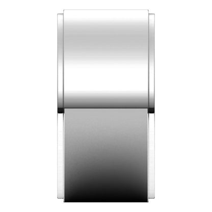 14K White Gold Stepped-Edge Flat Band