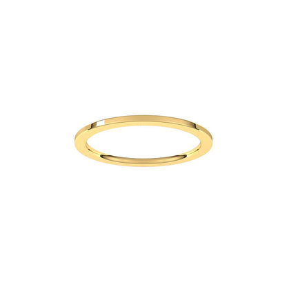 14K Yellow Gold Comfort-Fit Flat Band, 1 mm