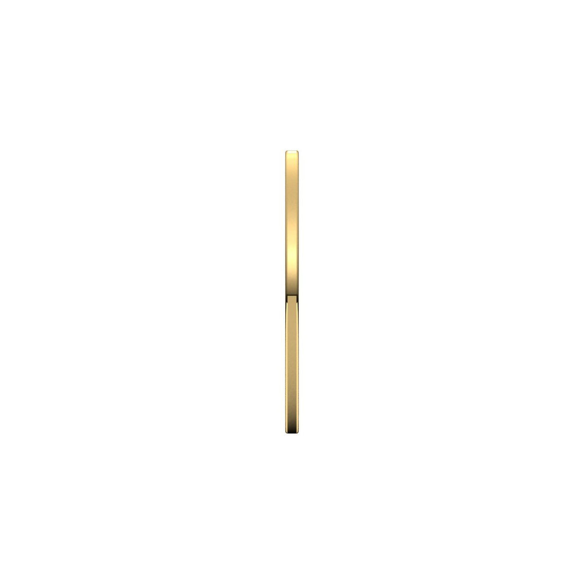 14K Yellow Gold Comfort-Fit Flat Band, 1 mm