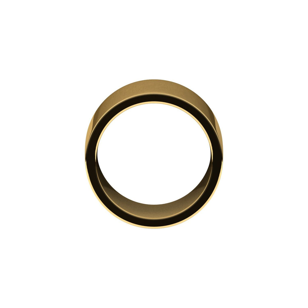 14K Yellow Gold Comfort-Fit Flat Band, 15 mm