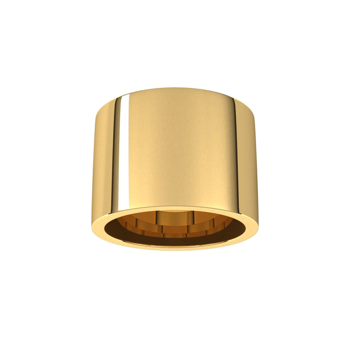 14K Yellow Gold Comfort-Fit Flat Band, 15 mm