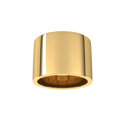 14K Yellow Gold Comfort-Fit Flat Band, 15 mm