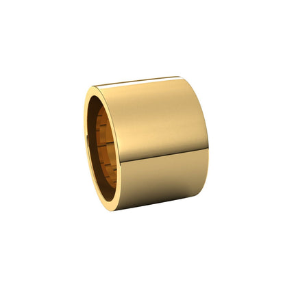 14K Yellow Gold Comfort-Fit Flat Band, 15 mm