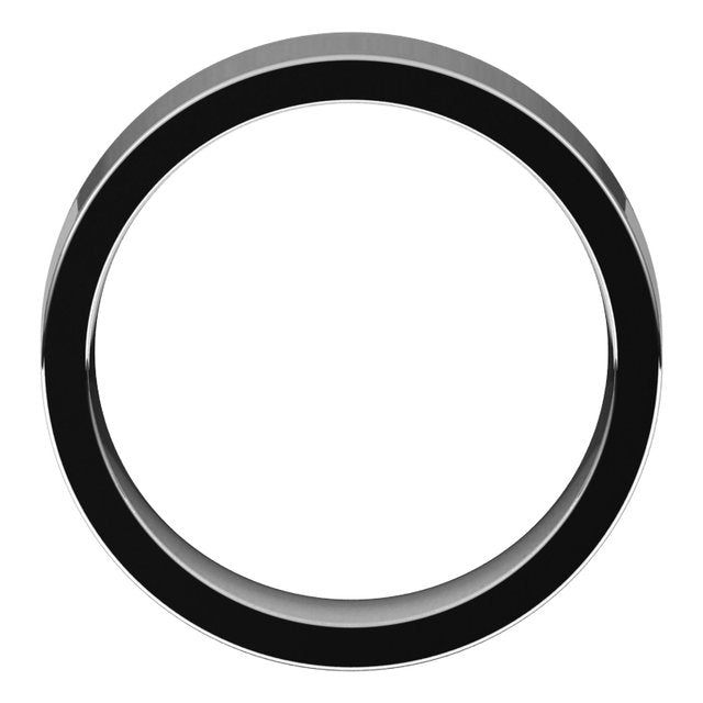14K White Gold Comfort-Fit Flat Band
