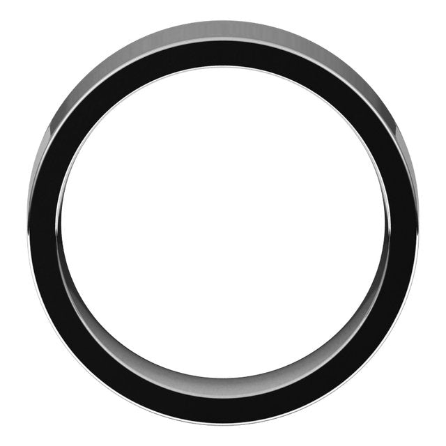 14K White Gold Comfort-Fit Flat Band