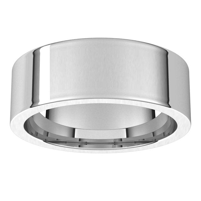 14K White Gold Comfort-Fit Flat Band