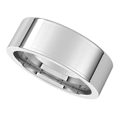 14K White Gold Comfort-Fit Flat Band