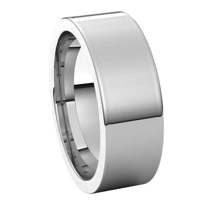 14K White Gold Comfort-Fit Flat Band