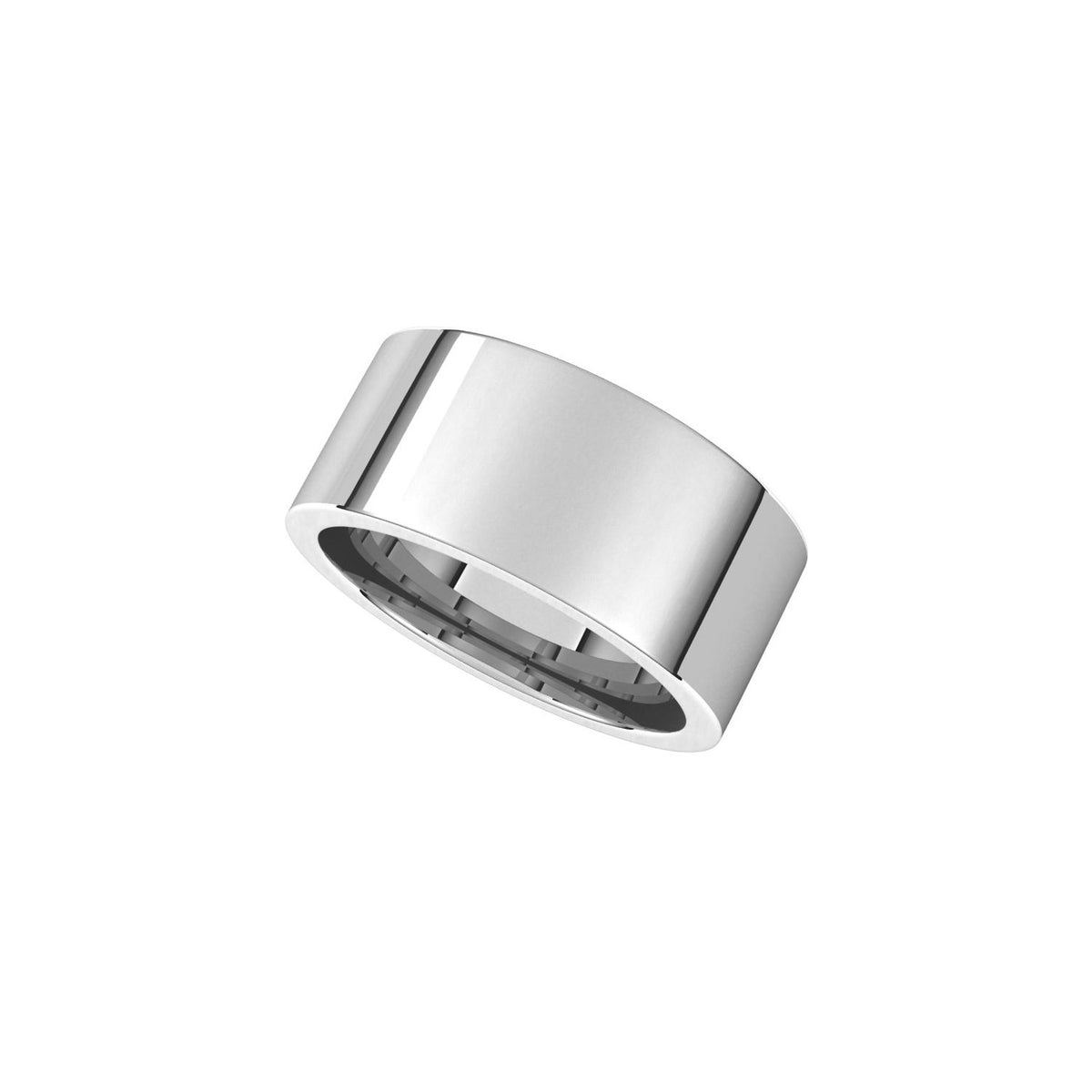 14K White Gold Comfort-Fit Flat Band