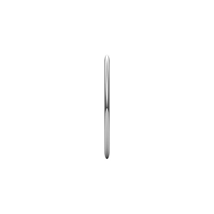 14K X1 White Gold Half Round Band