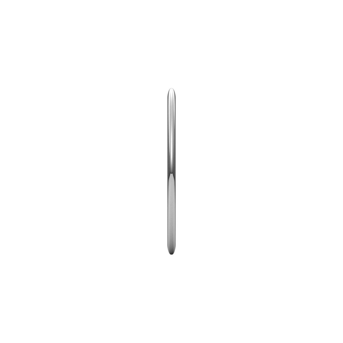 14K X1 White Gold Half Round Band