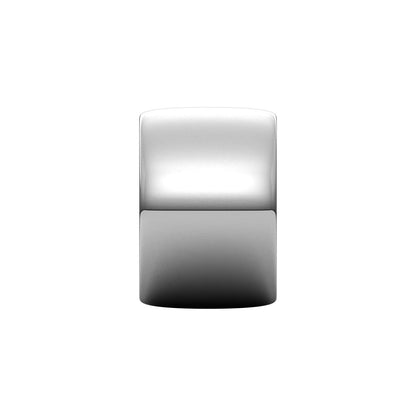 14K White Gold Half Round Band