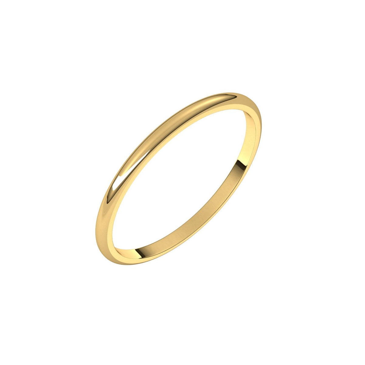 Lightweight Half Round Band, 1.5 mm