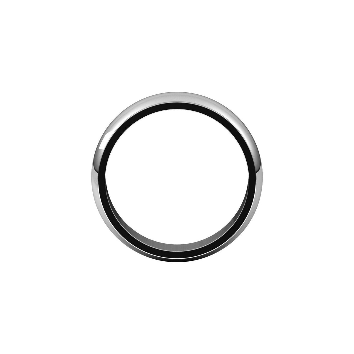 Continuum Sterling Silver Stepped-Edge Half Round Band