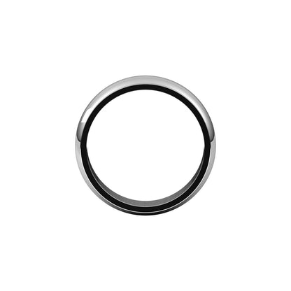 Continuum Sterling Silver Stepped-Edge Half Round Band