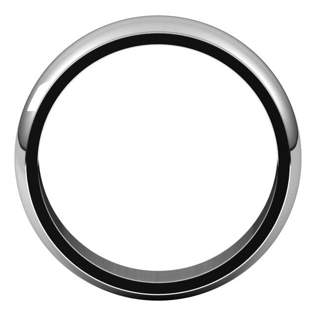 Sterling Silver Stepped-Edge Half Round Band