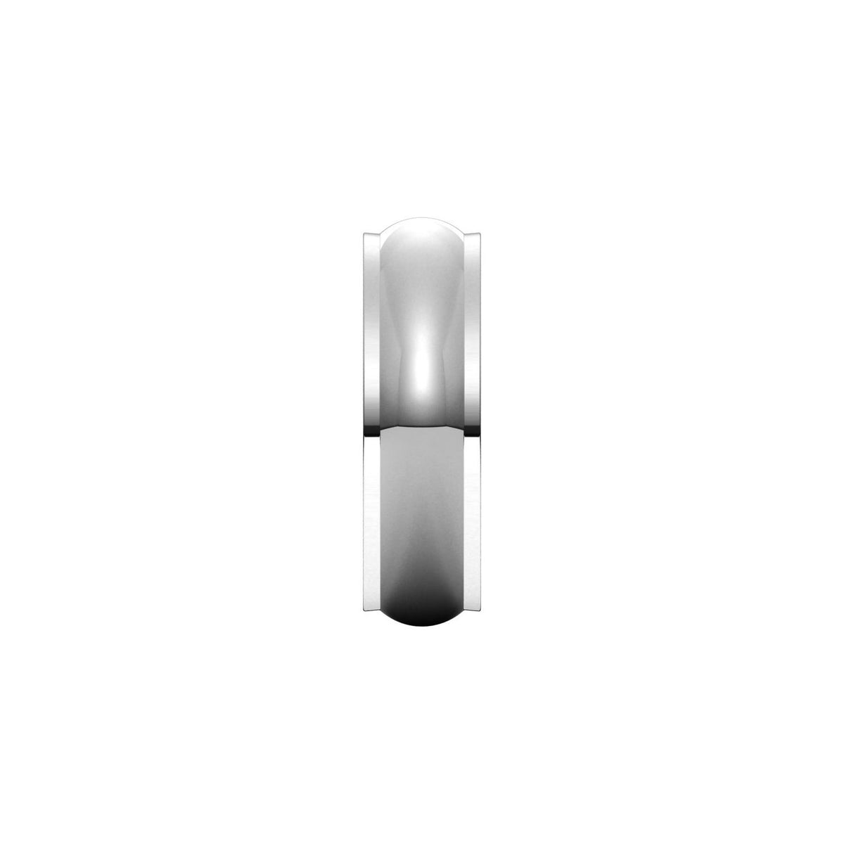Continuum Sterling Silver Stepped-Edge Half Round Band