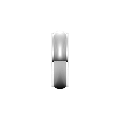 Continuum Sterling Silver Stepped-Edge Half Round Band