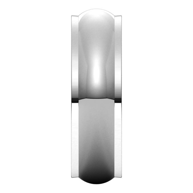 Sterling Silver Stepped-Edge Half Round Band