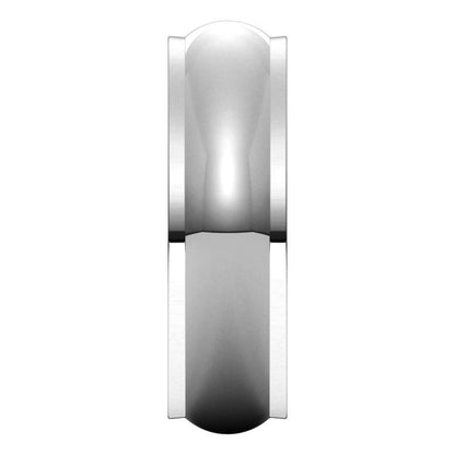 Sterling Silver Stepped-Edge Half Round Band