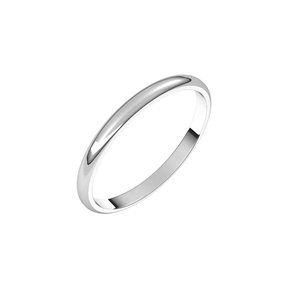 Lightweight Half Round Band, 2 mm