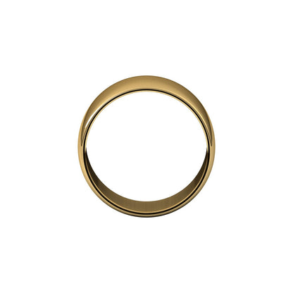 14K Yellow Gold Lightweight Half Round Band, 11 mm
