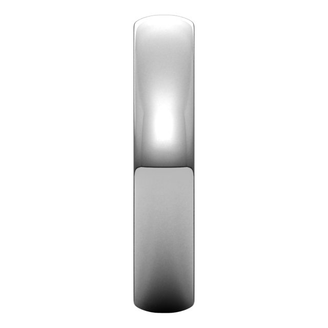 14K X1 White Gold Lightweight Half Round Band