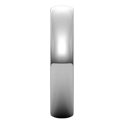 14K X1 White Gold Lightweight Half Round Band