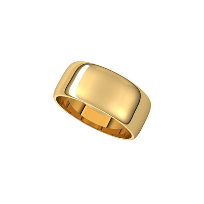 Lightweight Half Round Band, 8 mm