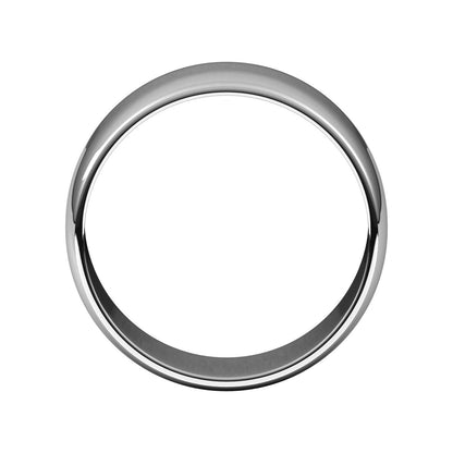 14K X1 White Gold Lightweight Half Round Band