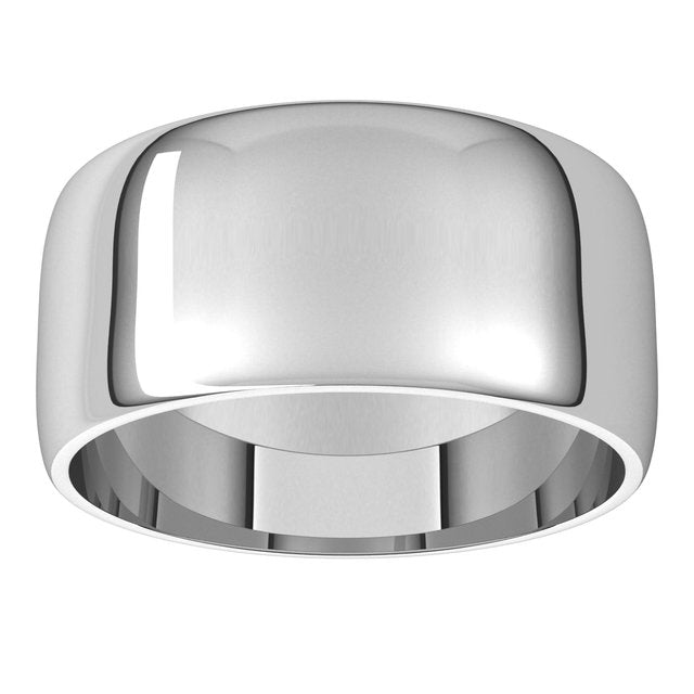 14K X1 White Gold Lightweight Half Round Band