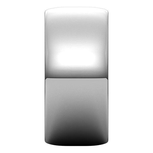 14K X1 White Gold Lightweight Half Round Band