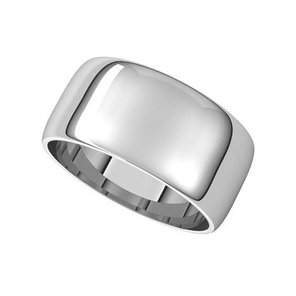 14K X1 White Gold Lightweight Half Round Band