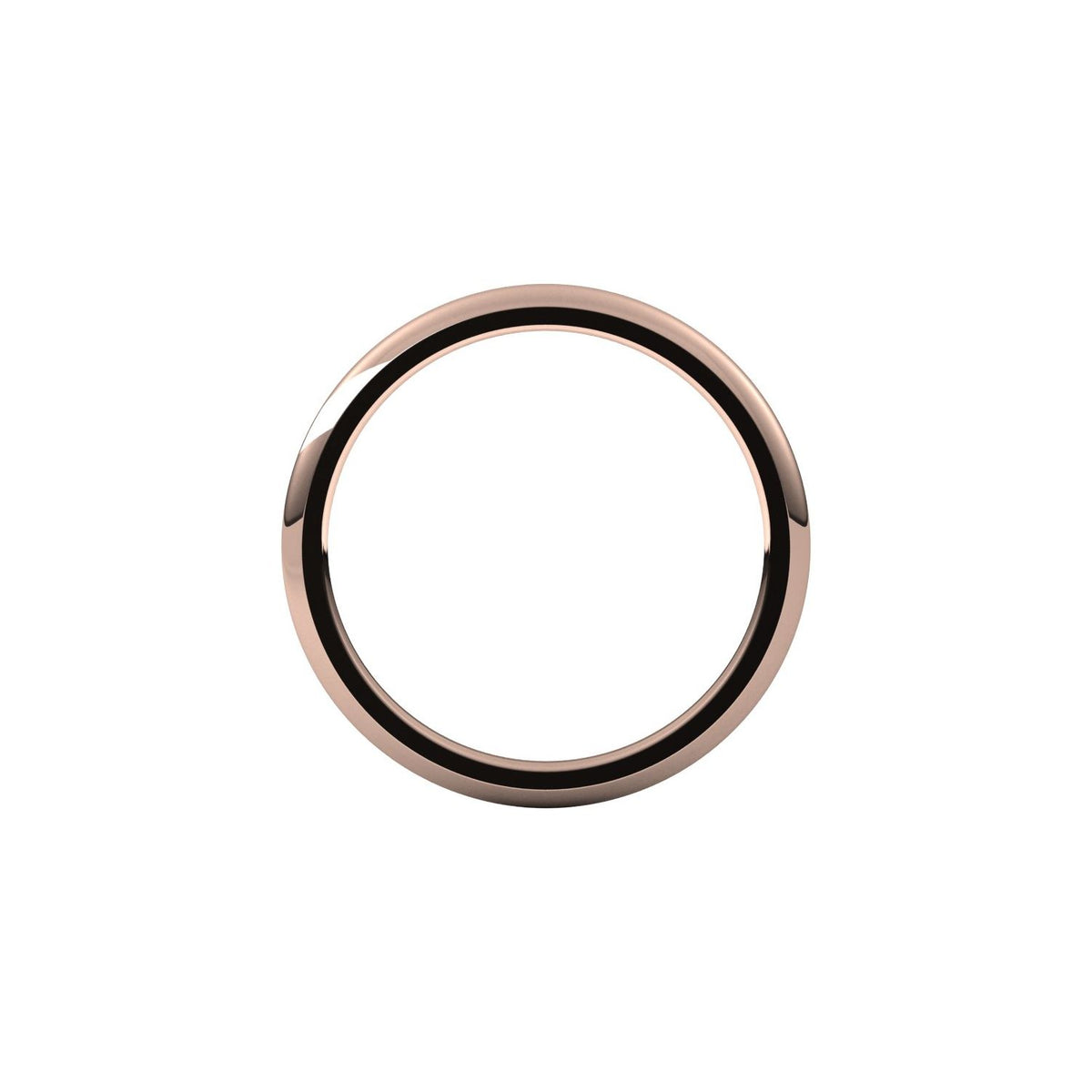 Comfort-Fit Half Round Band, 1.5 mm