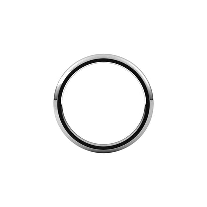 18K Palladium White Gold Comfort-Fit Half Round Band