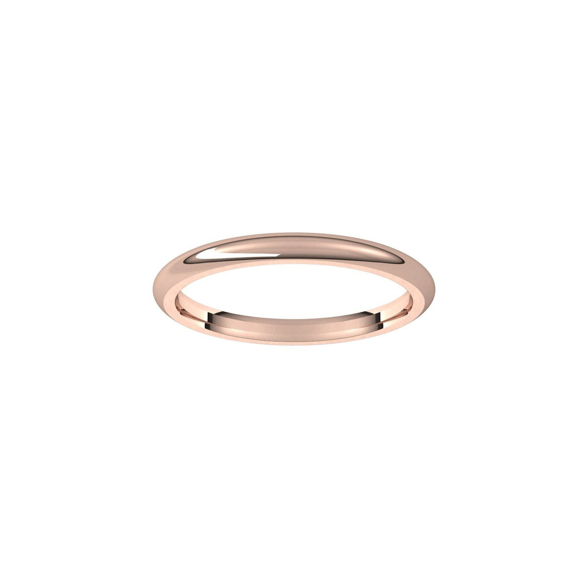 Comfort-Fit Half Round Band, 2 mm