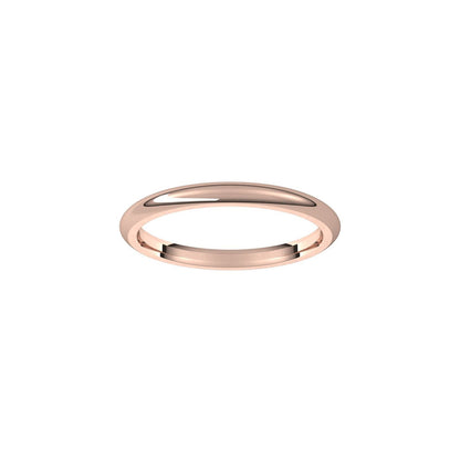 Comfort-Fit Half Round Band, 2 mm