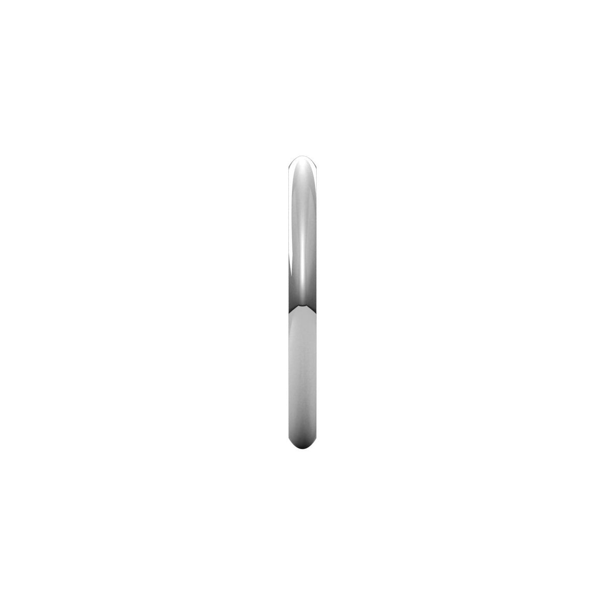 18K Palladium White Gold Comfort-Fit Half Round Band