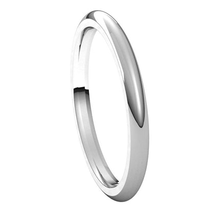 18K Palladium White Gold Comfort-Fit Half Round Band