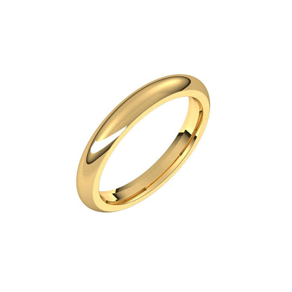 Comfort-Fit Half Round Band, 3 mm