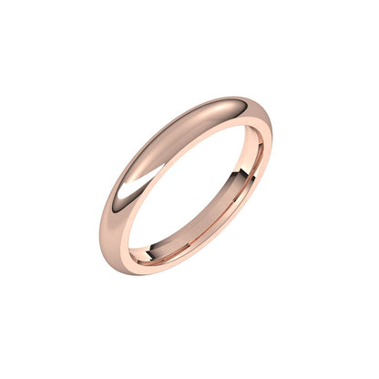 Comfort-Fit Half Round Band, 3 mm
