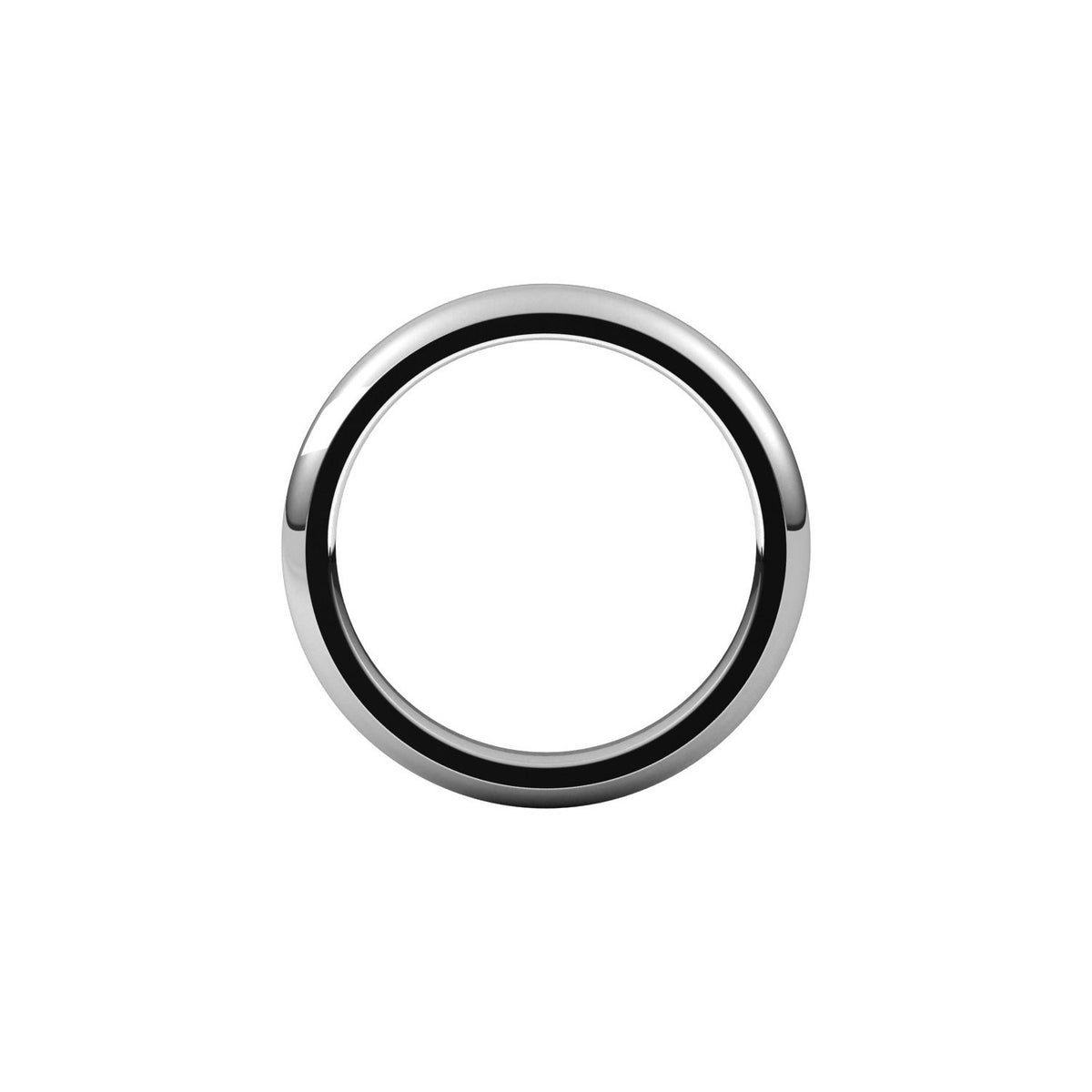 Comfort-Fit Half Round Band, 3 mm