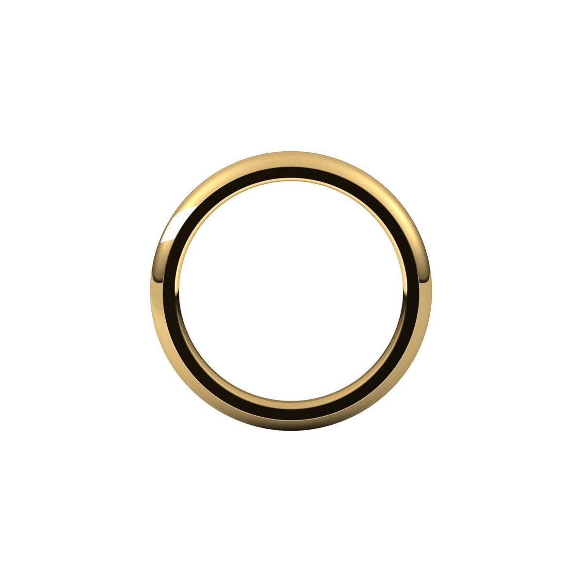 Comfort-Fit Half Round Band, 3 mm