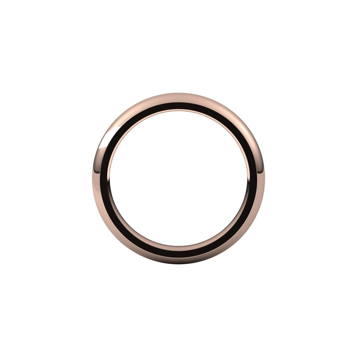 Comfort-Fit Half Round Band, 3 mm