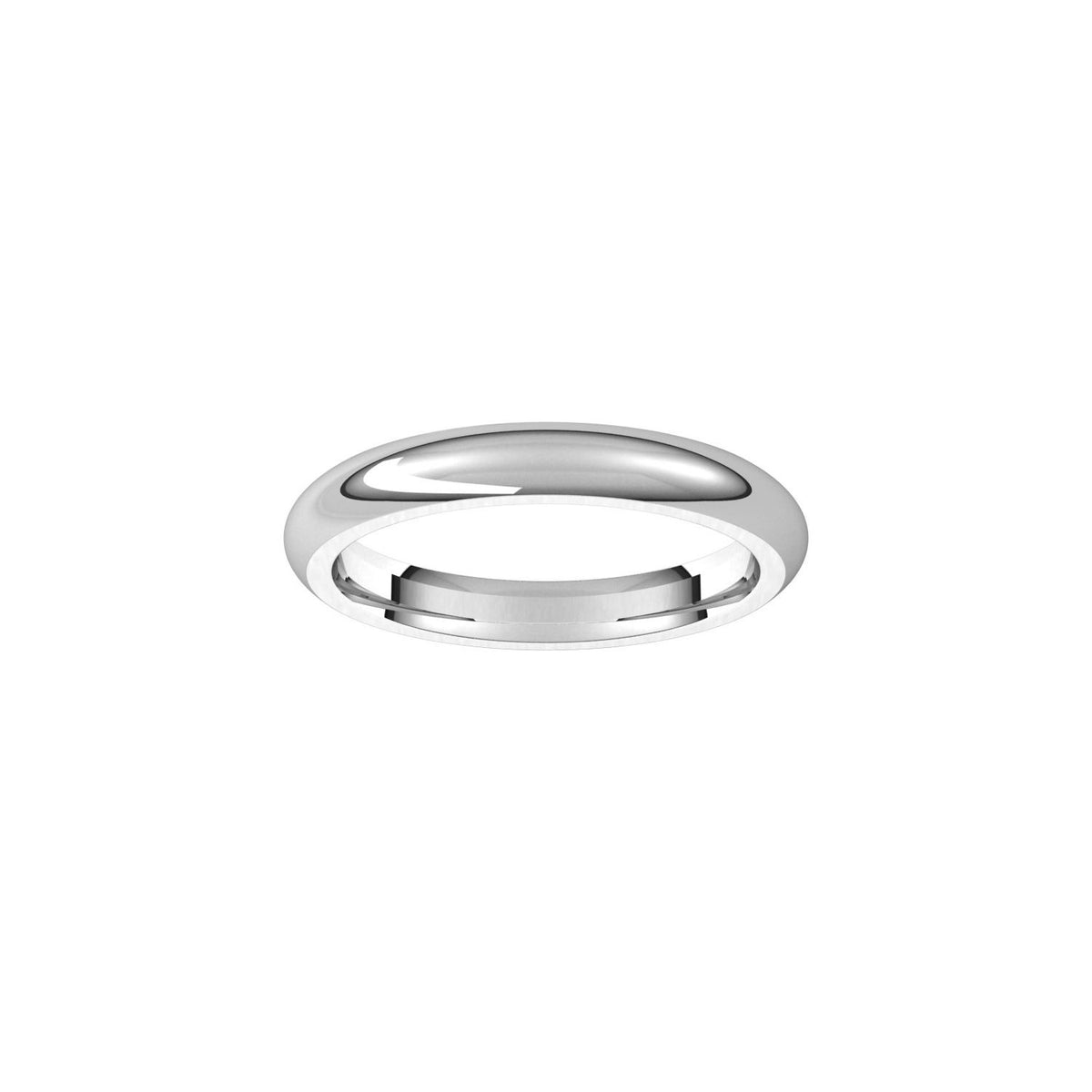 Comfort-Fit Half Round Band, 3 mm