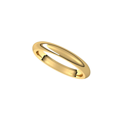 Comfort-Fit Half Round Band, 3 mm